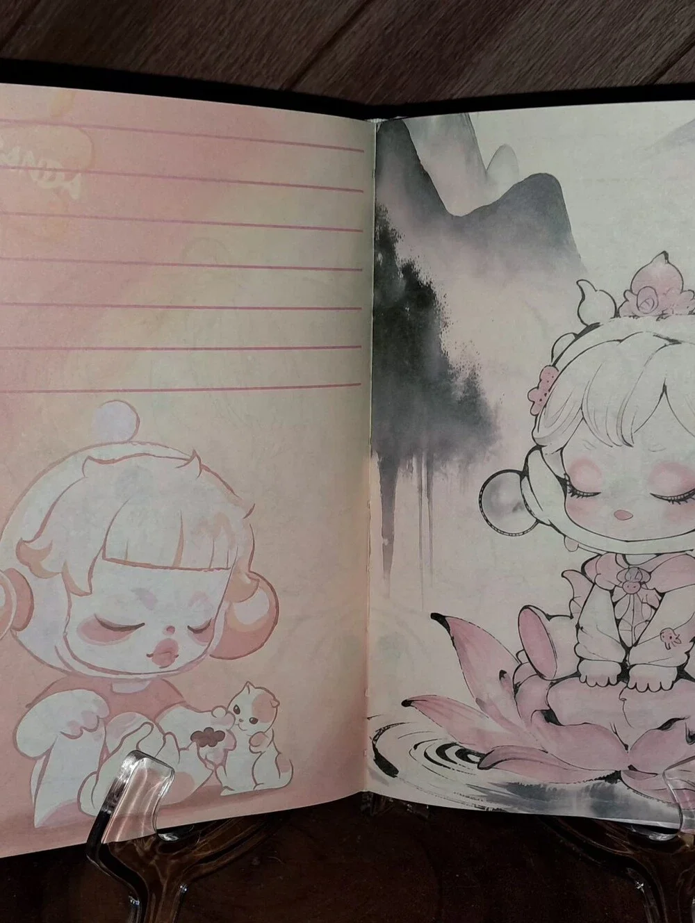 New! SKULLPANDAPU Leather Soft Cover Notebook. Colorful Pages Inside.